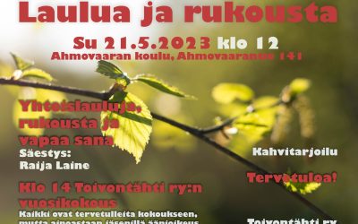 Laulua ja rukousta 21.5.2023